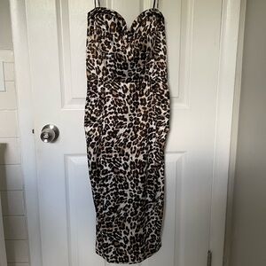 Stop Staring Million Dollar Baby Leopard Print Wiggle Dress - medium